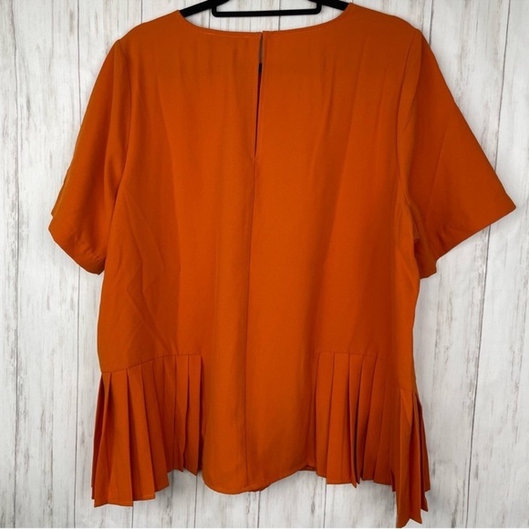 ELOQUII NWT Orange ruffle blouse size 16 - Picture 2 of 6